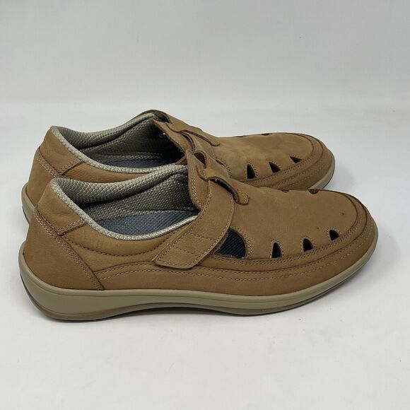 Orthofeet Serene 896 Shoes Womens 9 B Brown Leather Hook Loop Casual Comfort - Picture 3 of 16